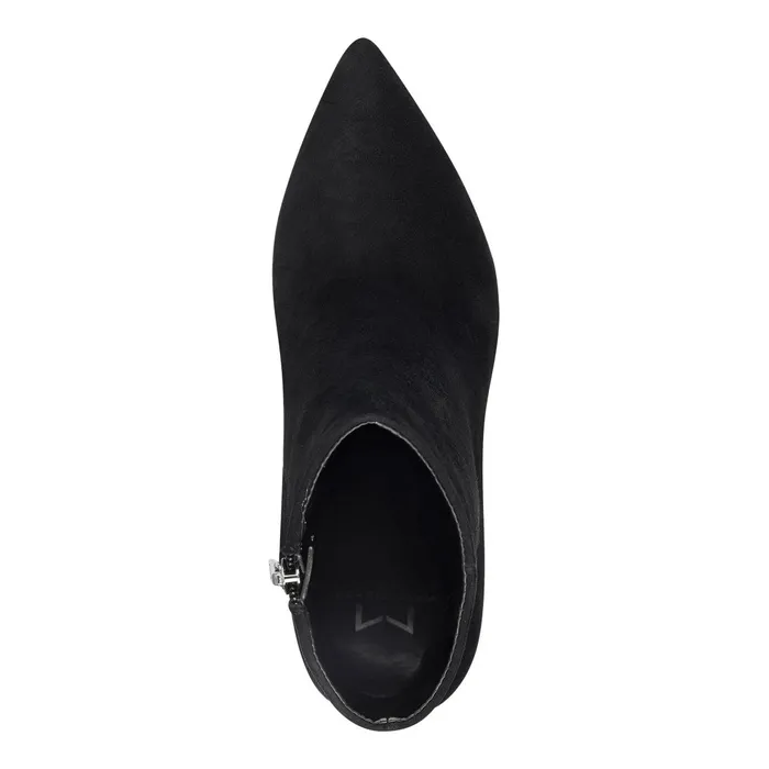 Women Marc Fisher Dress Boots Ulani Heeled Bootie Black Suede
