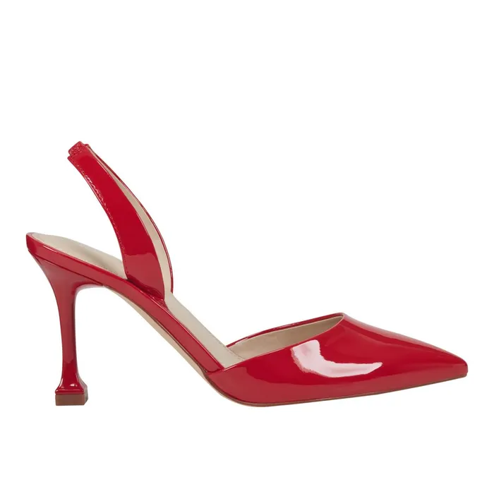 Women Marc Fisher Heels and Pumps Hadya Slingback Pump Medium Red Patent