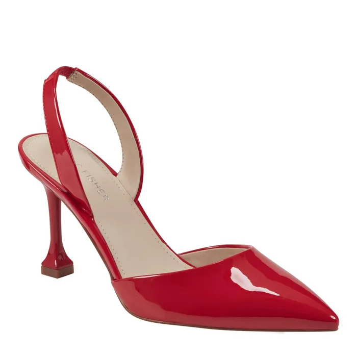 Women Marc Fisher Heels and Pumps Hadya Slingback Pump Medium Red Patent