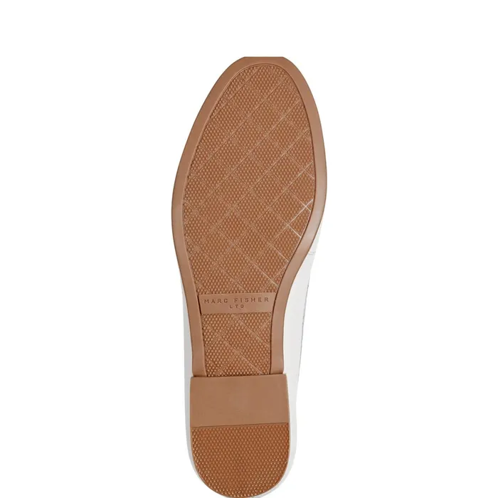 Women Marc Fisher Loafers and Flats Docida Loafer Chic Cream Leather