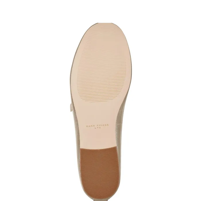 Women Marc Fisher Loafers and Flats Evie Ballet Flat Gold Leather
