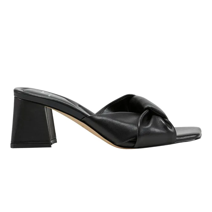 Women Marc Fisher Mules and Slides Calia Block Heel Sandal Black