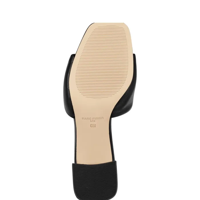 Women Marc Fisher Mules and Slides Nombra Block Heel Slide Sandal Black