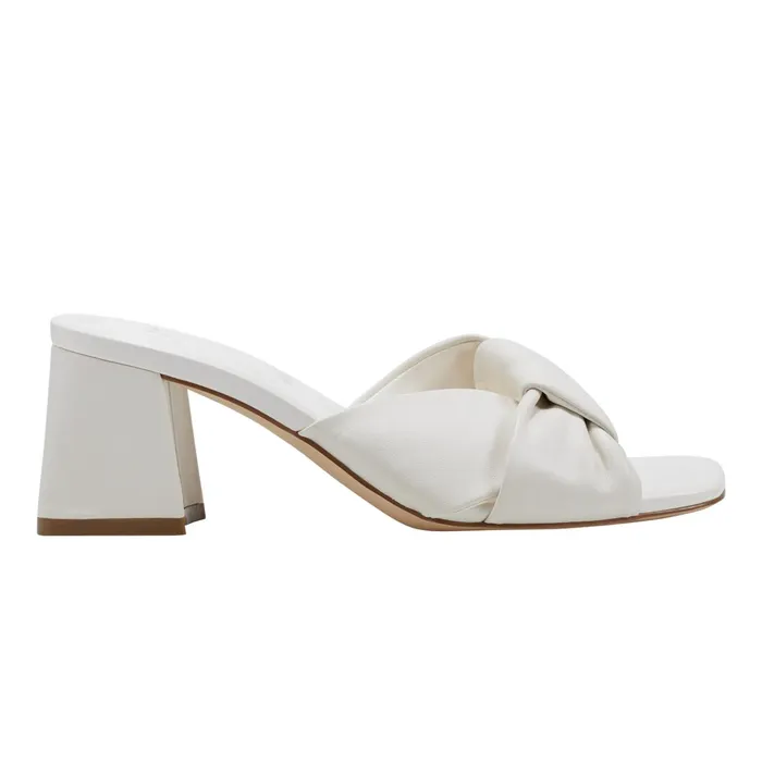 Women Marc Fisher Sandals Calia Block Heel Sandal Ivory