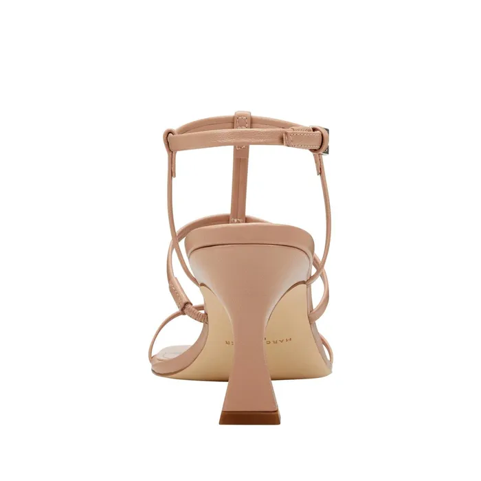 Women Marc Fisher Sandals Dennie Strappy Dress Sandal Natural Leather
