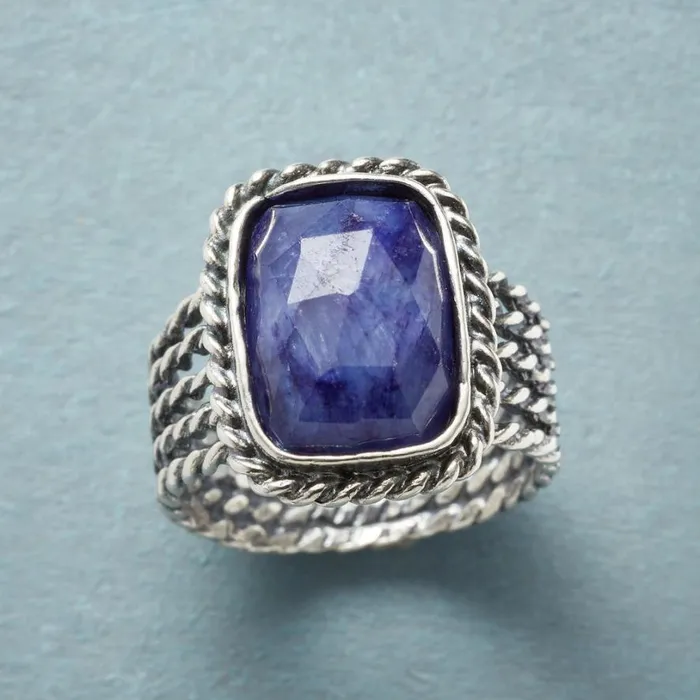 Women Marina Sapphire Ring Sundance Catalog Rings