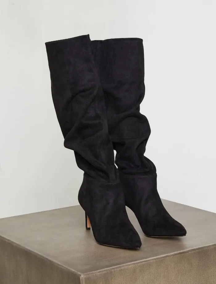 Women Marlo Boot Black Micro Suede BCBG Shoes