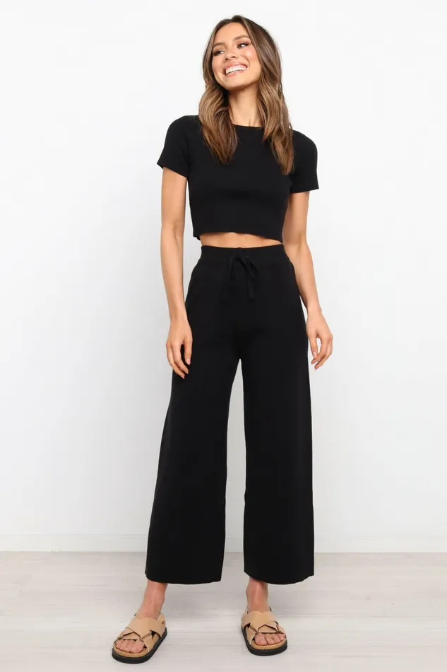 Women Matching Sets Petal and Pup Ayers Set Black