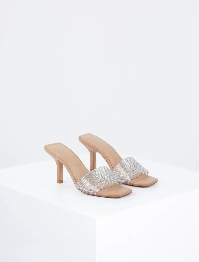Women Maxari Mule Sandal Heel Cleartan BCBG Shoes