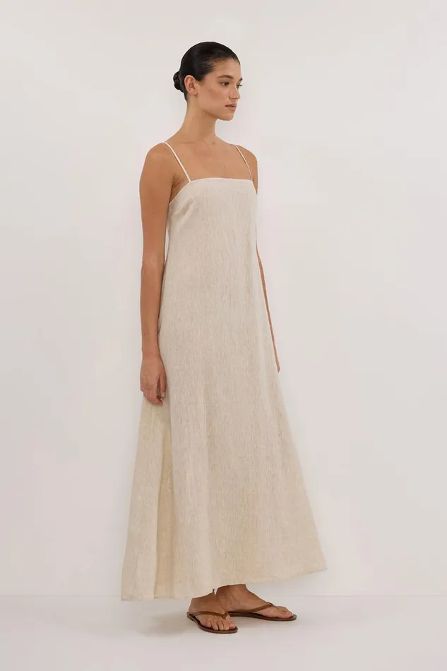 Women Maxi Dresses DISSH JEM NATURAL LINEN MAXI DRESS