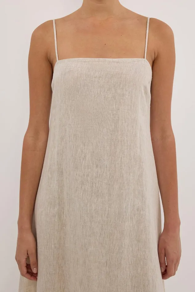 Women Maxi Dresses DISSH JEM NATURAL LINEN MAXI DRESS