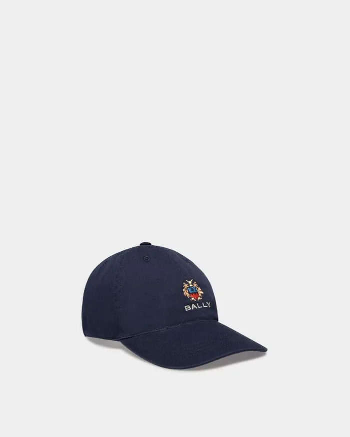 WomenMen Bally Gloves and Hats Baseball Hat In Navy Blue Cotton Blue