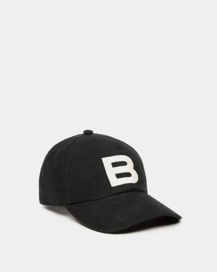 WomenMen Bally Gloves and Hats Baseball Hat With Logo In Black Cotton Black