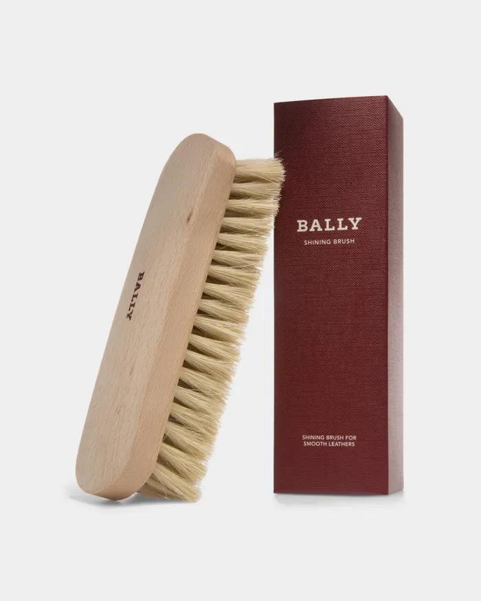 WomenMen Bally Shoe Care Shining Brush Shoe Care Accessory For Leather Beige