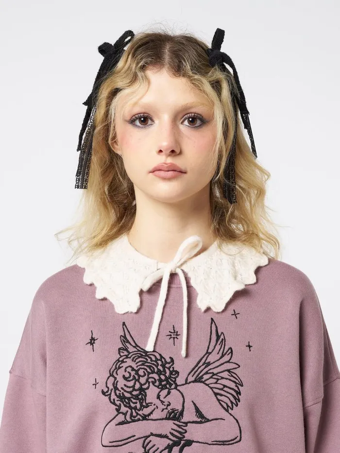 Women Minga London Shop All Soft Ballerina Patterned Frill Knitted Collar