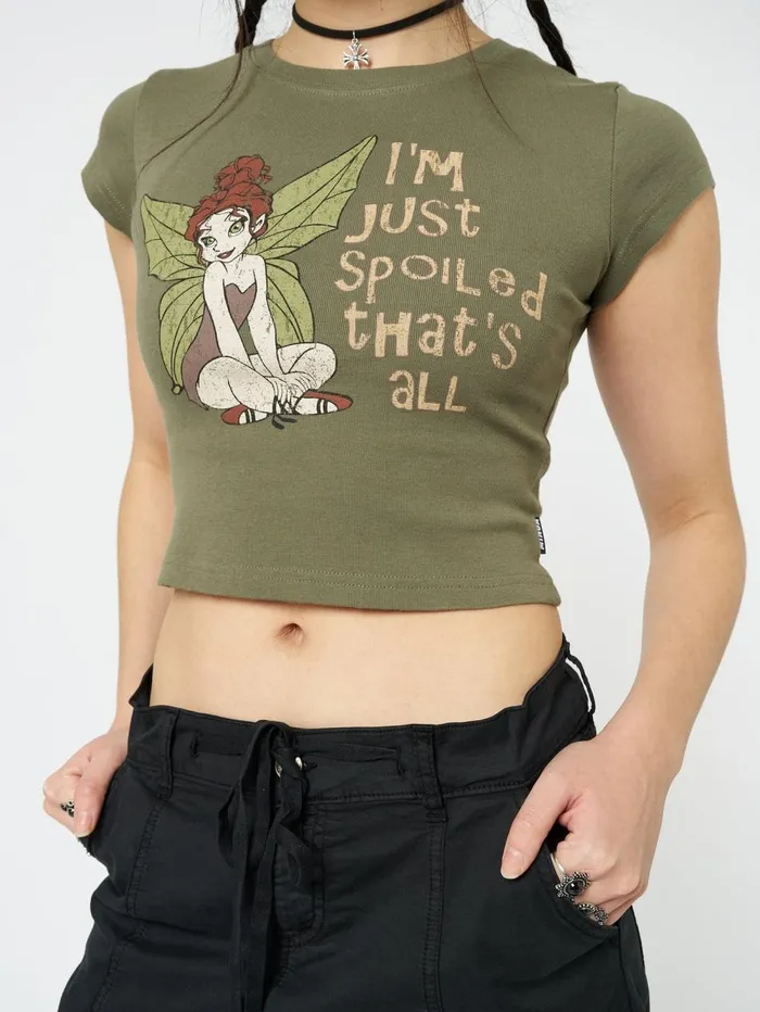 Women Minga London Tops and TShirts Ember Fairy Graphic Baby Tee