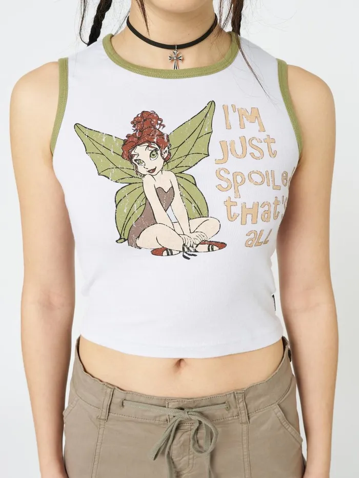 Women Minga London Tops and TShirts Ember Fairy Graphic Vest Top