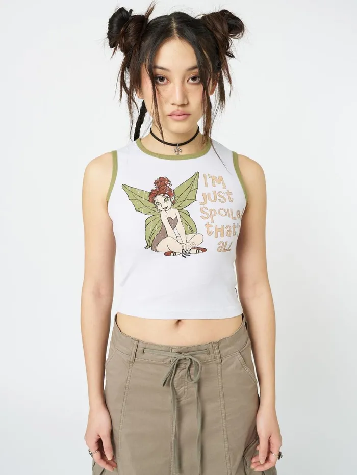 Women Minga London Tops and TShirts Ember Fairy Graphic Vest Top
