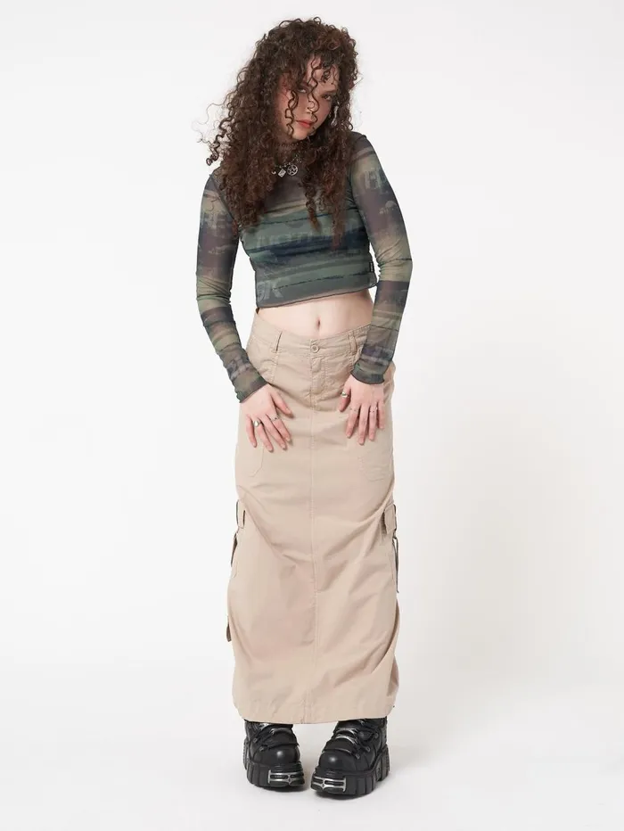 Women Minga London Tops and TShirts Evergreen Mesh Crop Top