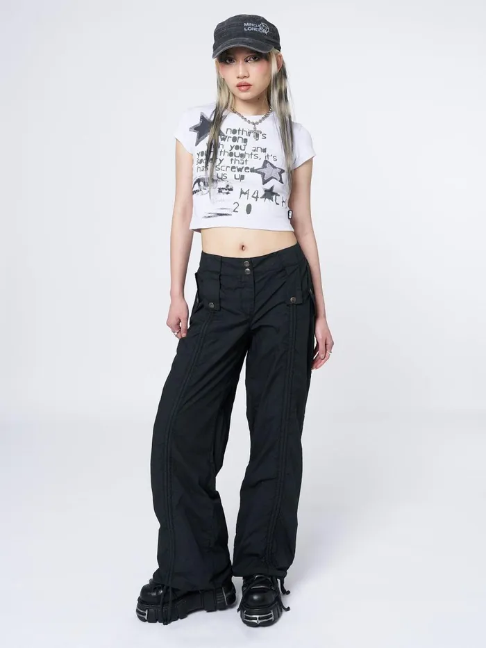 Women Minga London Tops and TShirts Society Star Graphic Baby Tee