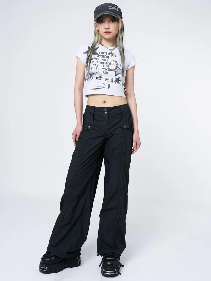 Women Minga London Tops and TShirts Society Star Graphic Baby Tee