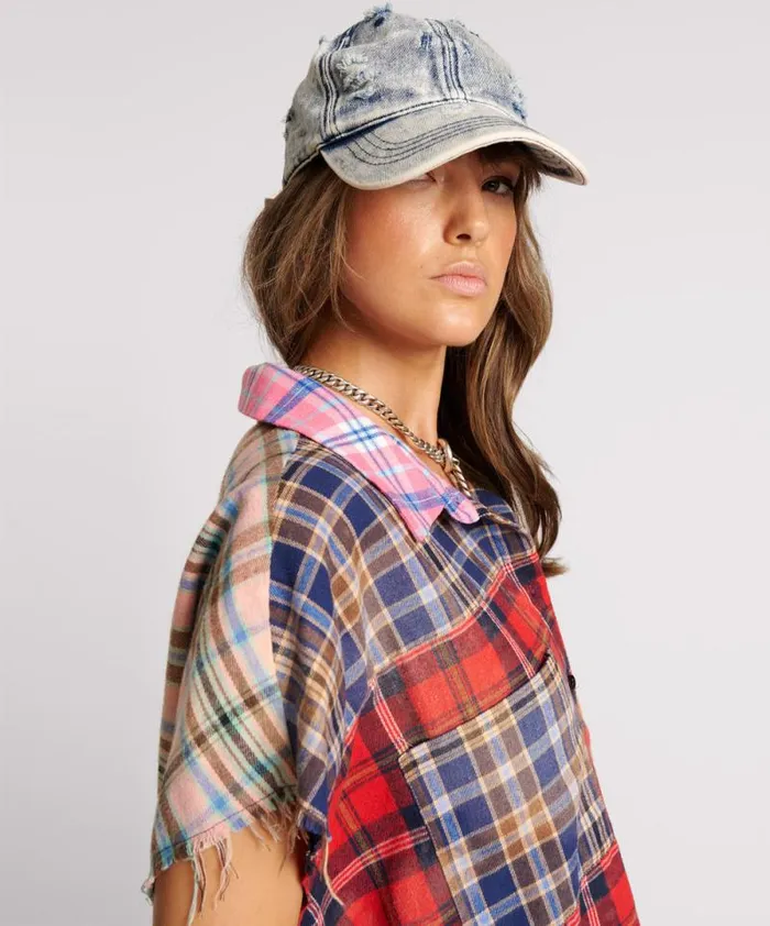 Women MIXED FLANNEL CUT OFF DARIA SHIRT One Teaspoon Shirts Women MIXED FLANNEL CUT OFF DARIA SHIRT One Teaspoon Shirts