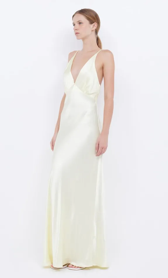 Women MOON DANCE V MAXI DRESS 8211 ICE YELLOW Bec Bridge Wedding Guest