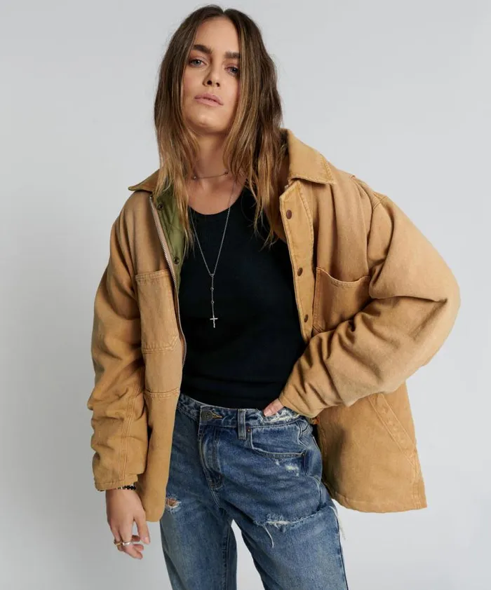 Women MY BOYFRIENDS JACKET BROWN One Teaspoon Jackets
