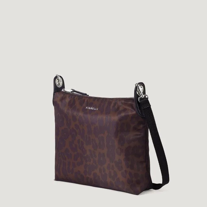 Women Nelly Crossbody Bag Leopard Print Nylon Fiorelli Crossbody Bags