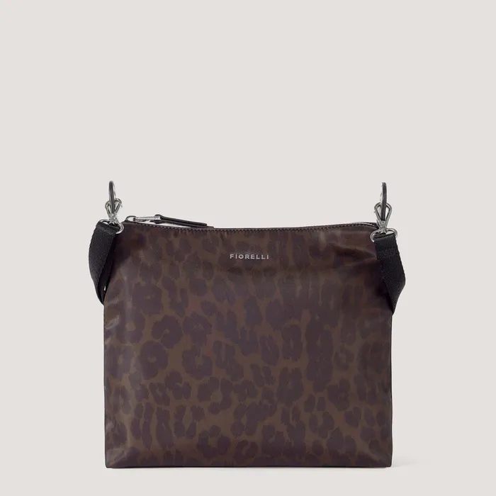 Women Nelly Crossbody Bag Leopard Print Nylon Fiorelli Crossbody Bags
