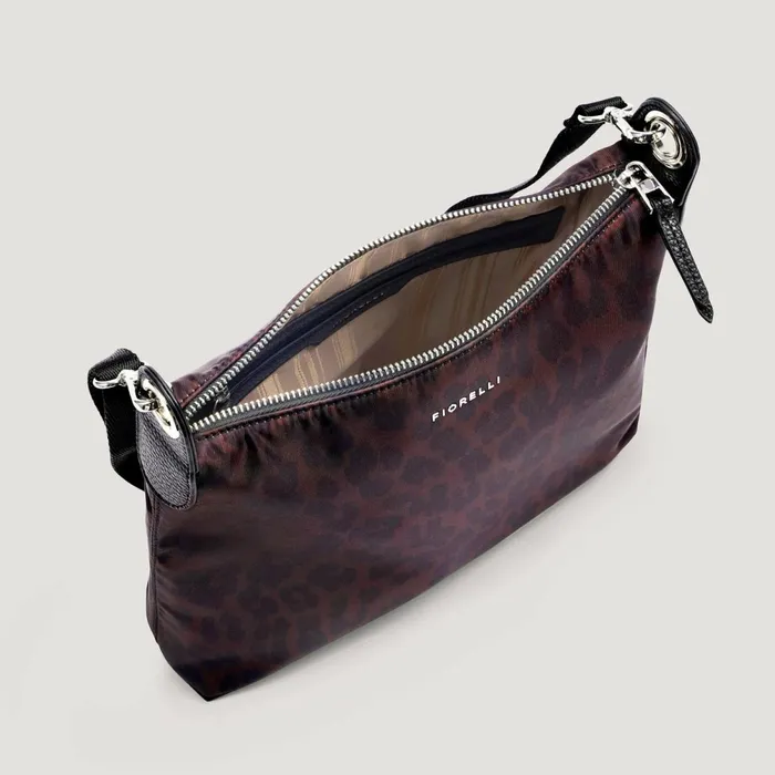 Women Nelly Crossbody Bag Leopard Print Nylon Fiorelli Crossbody Bags