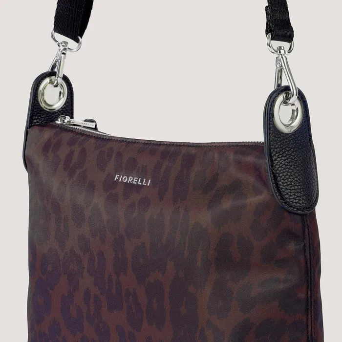 Women Nelly Crossbody Bag Leopard Print Nylon Fiorelli Crossbody Bags