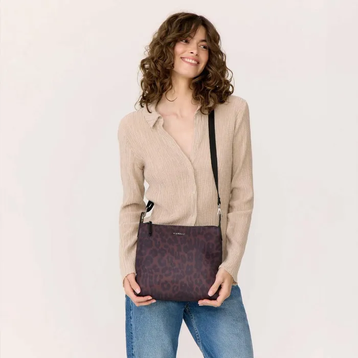 Women Nelly Crossbody Bag Leopard Print Nylon Fiorelli Crossbody Bags