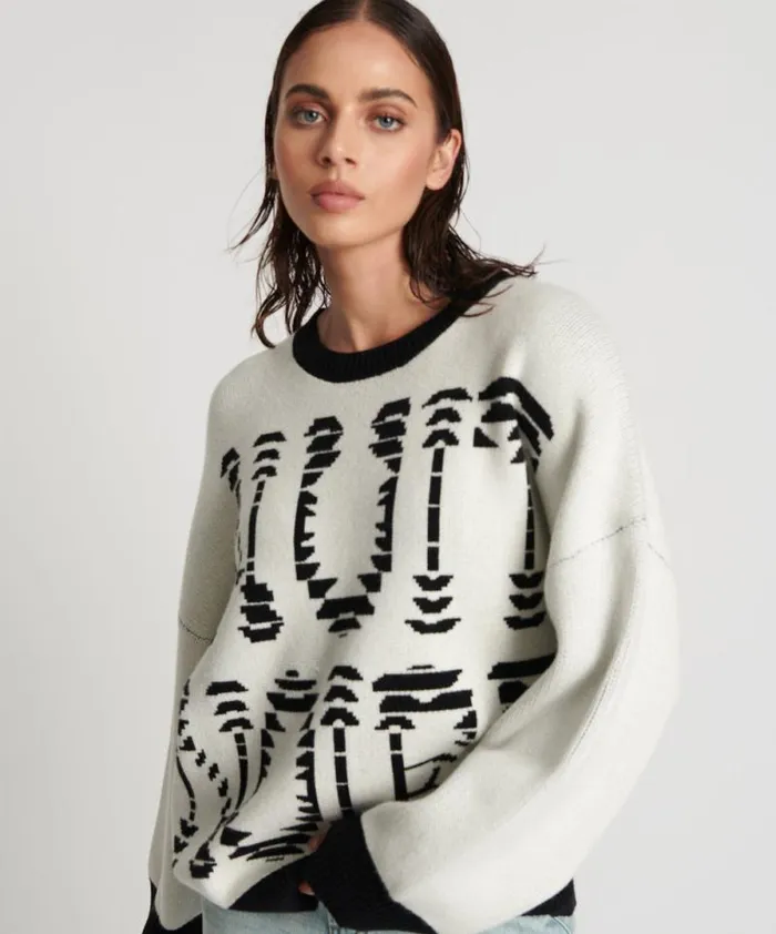 Women NUIT NOIRE BATWING SWEATER One Teaspoon Knitwear