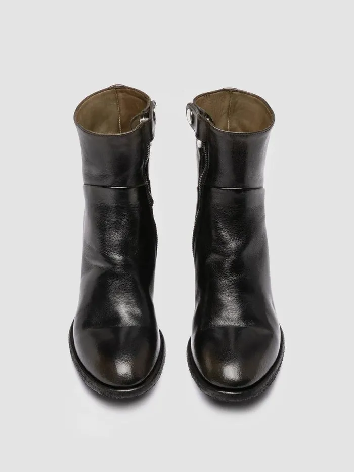 Women Officine Creative Footwear DENNER 107 Dark Green Leather Ankle Boots Women Officine Creative Footwear DENNER 107 Dark Green Leather Ankle Boots