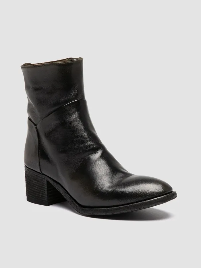 Women Officine Creative Footwear DENNER 107 Dark Green Leather Ankle Boots Women Officine Creative Footwear DENNER 107 Dark Green Leather Ankle Boots
