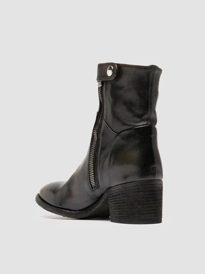 Women Officine Creative Footwear DENNER 107 Dark Green Leather Ankle Boots Women Officine Creative Footwear DENNER 107 Dark Green Leather Ankle Boots