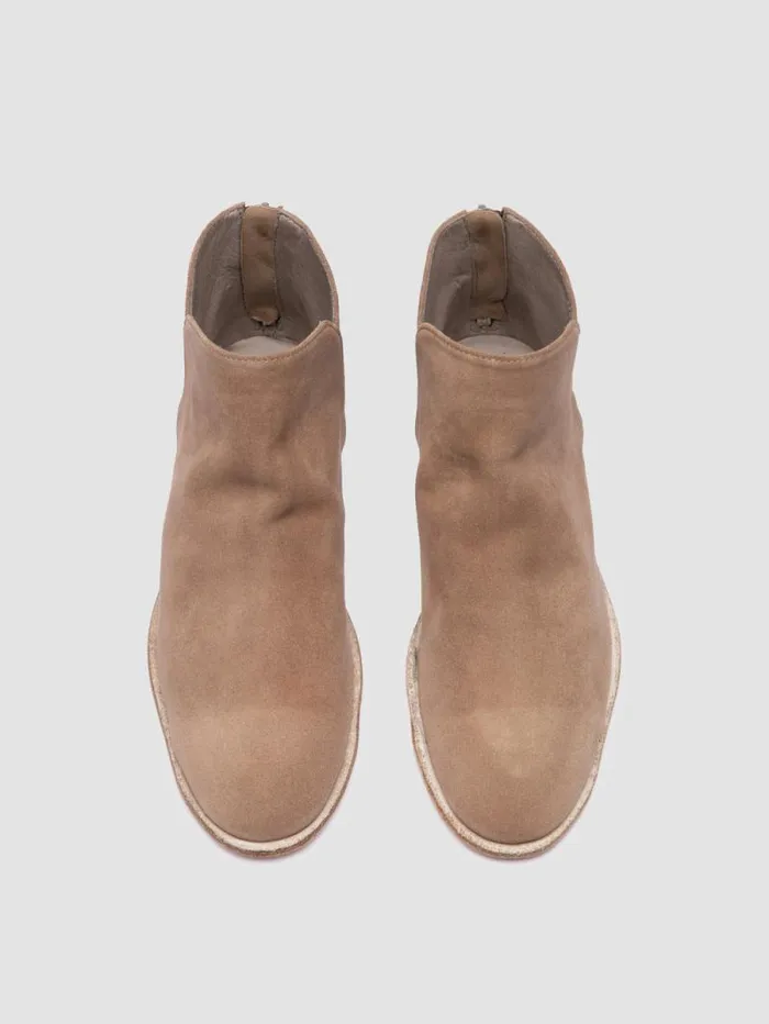 Women Officine Creative Footwear SOLITUDE 106 Beige Suede Zipped Boots Women Officine Creative Footwear SOLITUDE 106 Beige Suede Zipped Boots