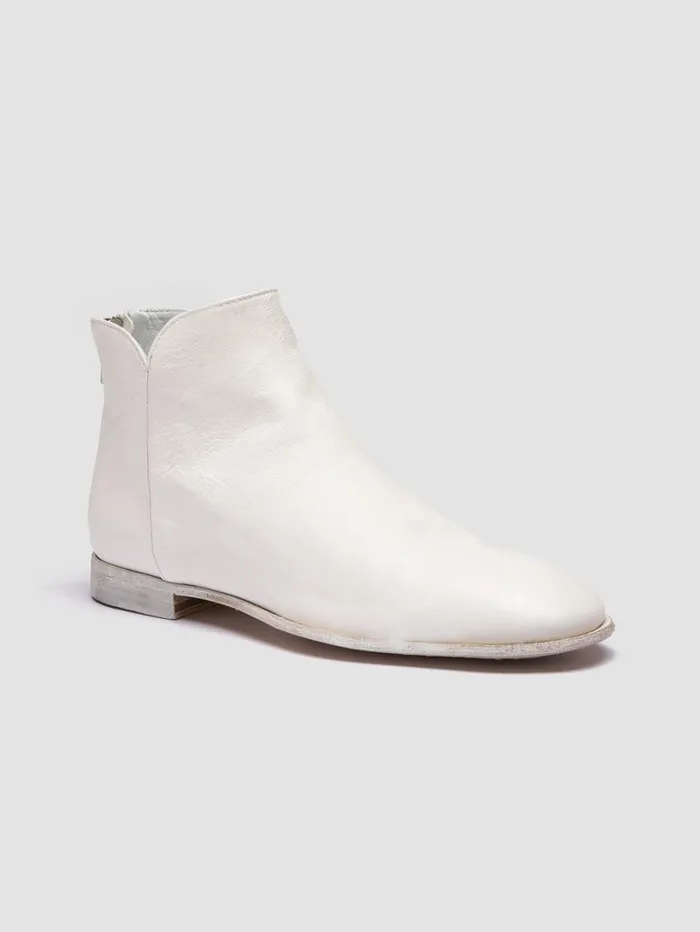 Women Officine Creative Footwear SOLITUDE 106 White Suede Zipped Boots