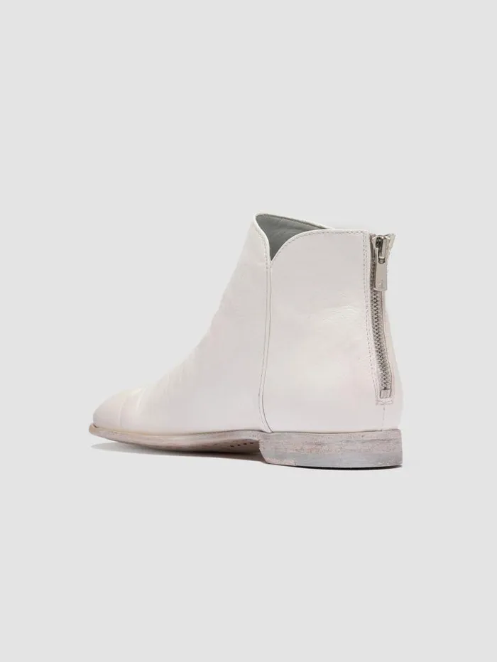 Women Officine Creative Footwear SOLITUDE 106 White Suede Zipped Boots