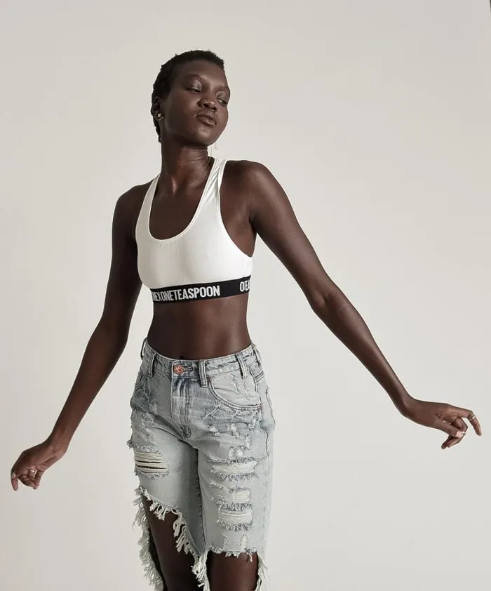 Women ONE X RUNNER CROP BRALETTE WHITE One Teaspoon Intimates Women ONE X RUNNER CROP BRALETTE WHITE One Teaspoon Intimates