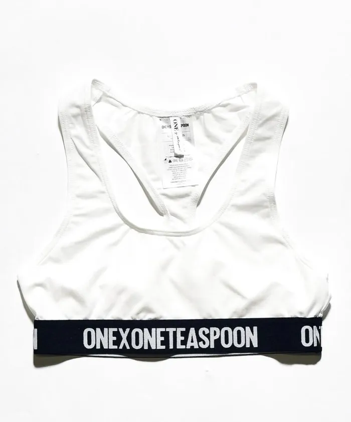 Women ONE X RUNNER CROP BRALETTE WHITE One Teaspoon Intimates Women ONE X RUNNER CROP BRALETTE WHITE One Teaspoon Intimates