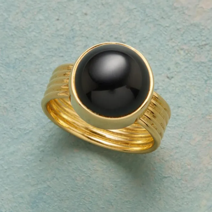 Women Onyx Planetarium Ring Sundance Catalog Rings