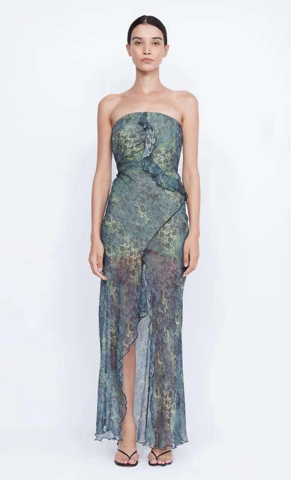 Women OPAL STRAPLESS MAXI DRESS 8211 NOUVEAU BLEUE Bec Bridge Wedding Guest
