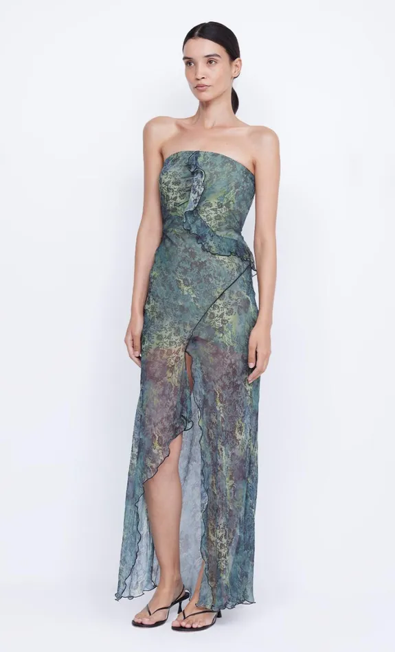 Women OPAL STRAPLESS MAXI DRESS 8211 NOUVEAU BLEUE Bec Bridge Wedding Guest