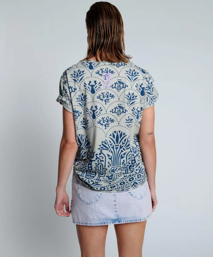 Women ORGANIC COTTON BABYLON GARDENS UNISEX TEE One Teaspoon Basic Tees