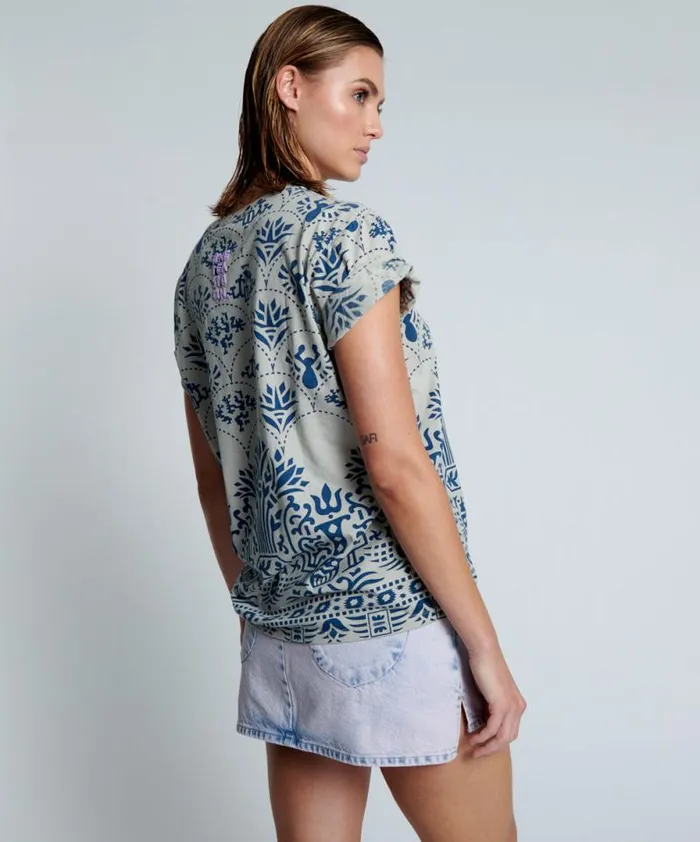 Women ORGANIC COTTON BABYLON GARDENS UNISEX TEE One Teaspoon Basic Tees