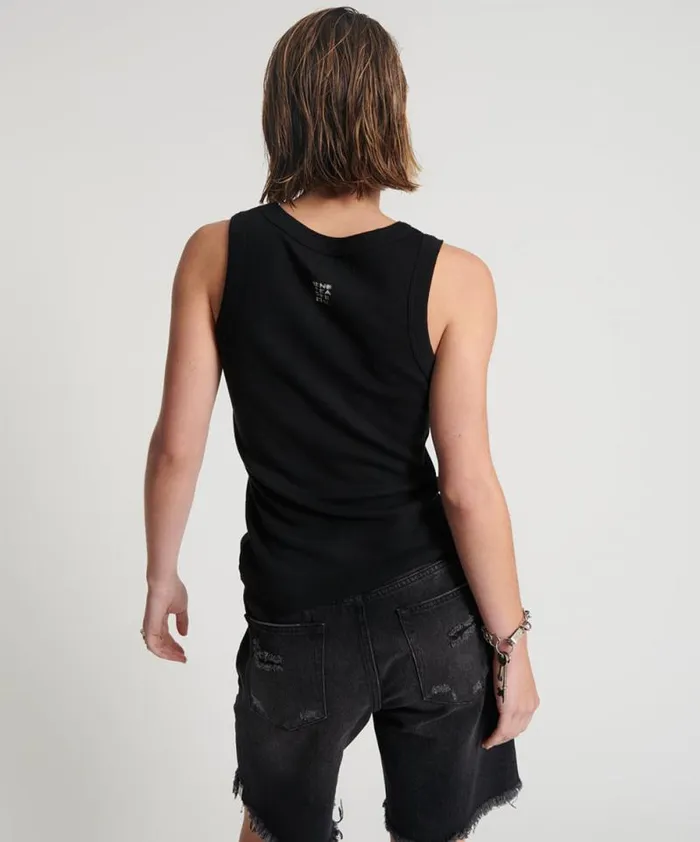 Women OTS EQUIPMENT TANK BLACK One Teaspoon Tops Women OTS EQUIPMENT TANK BLACK One Teaspoon Tops