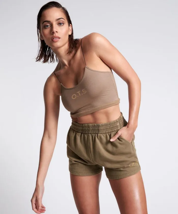 Women OTS HIGH WAIST HUSTLE SHORTS KHAKI One Teaspoon Bottoms