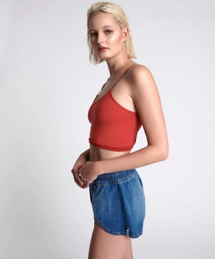 Women OTS STRING BACK BOXER CROP RED One Teaspoon Intimates Women OTS STRING BACK BOXER CROP RED One Teaspoon Intimates